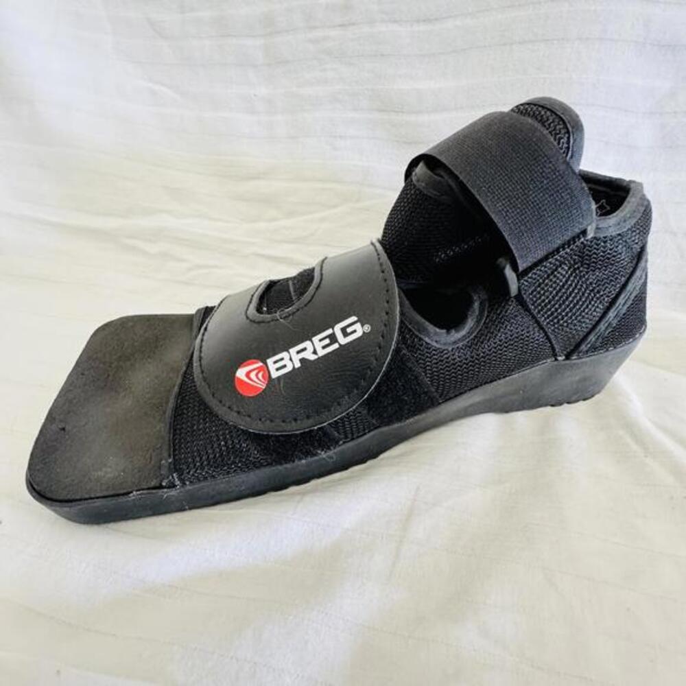 Breg Post Op Square Toe Medical Shoe‎ S Black Orthopedic Wedge Recovery Support